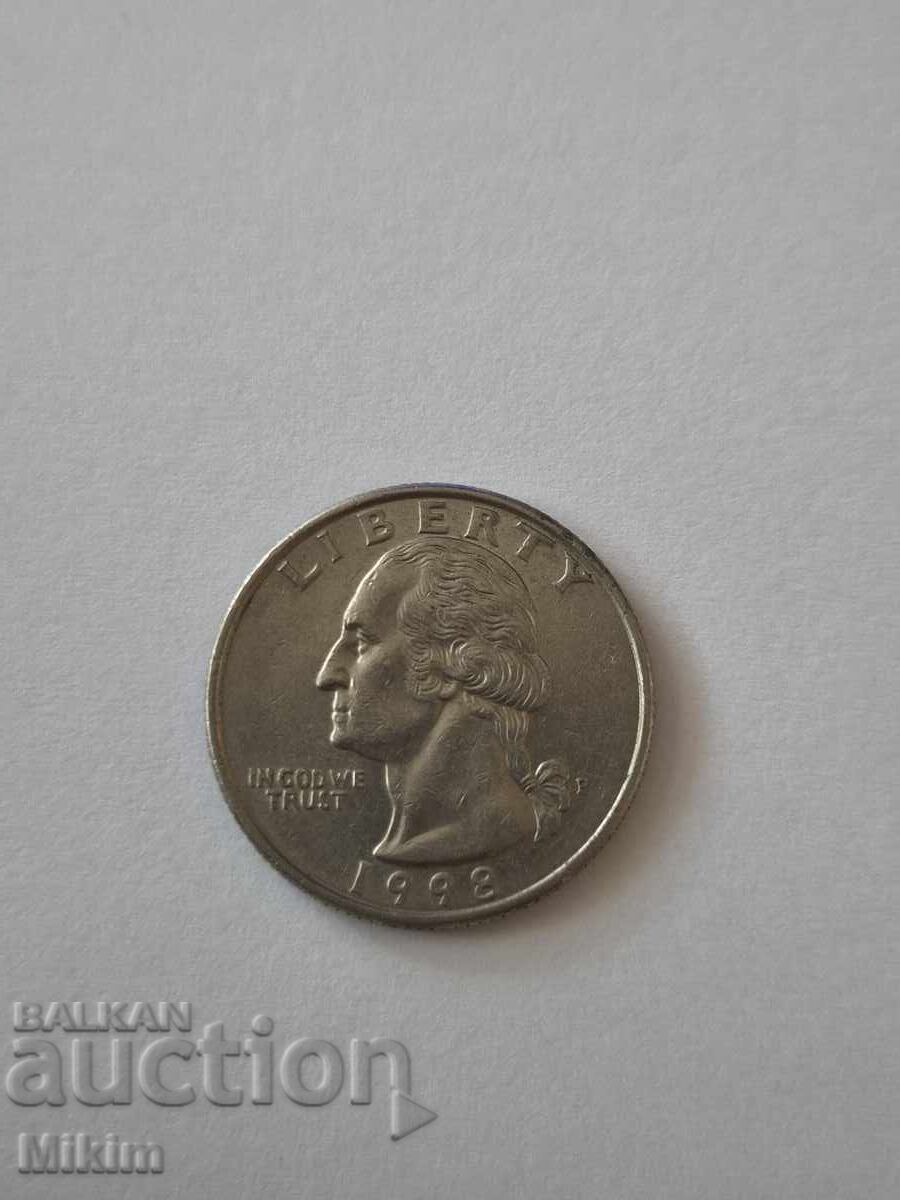 1/4 dollar coin 1998 USA with price € 0.01 | 0.02 BGN
