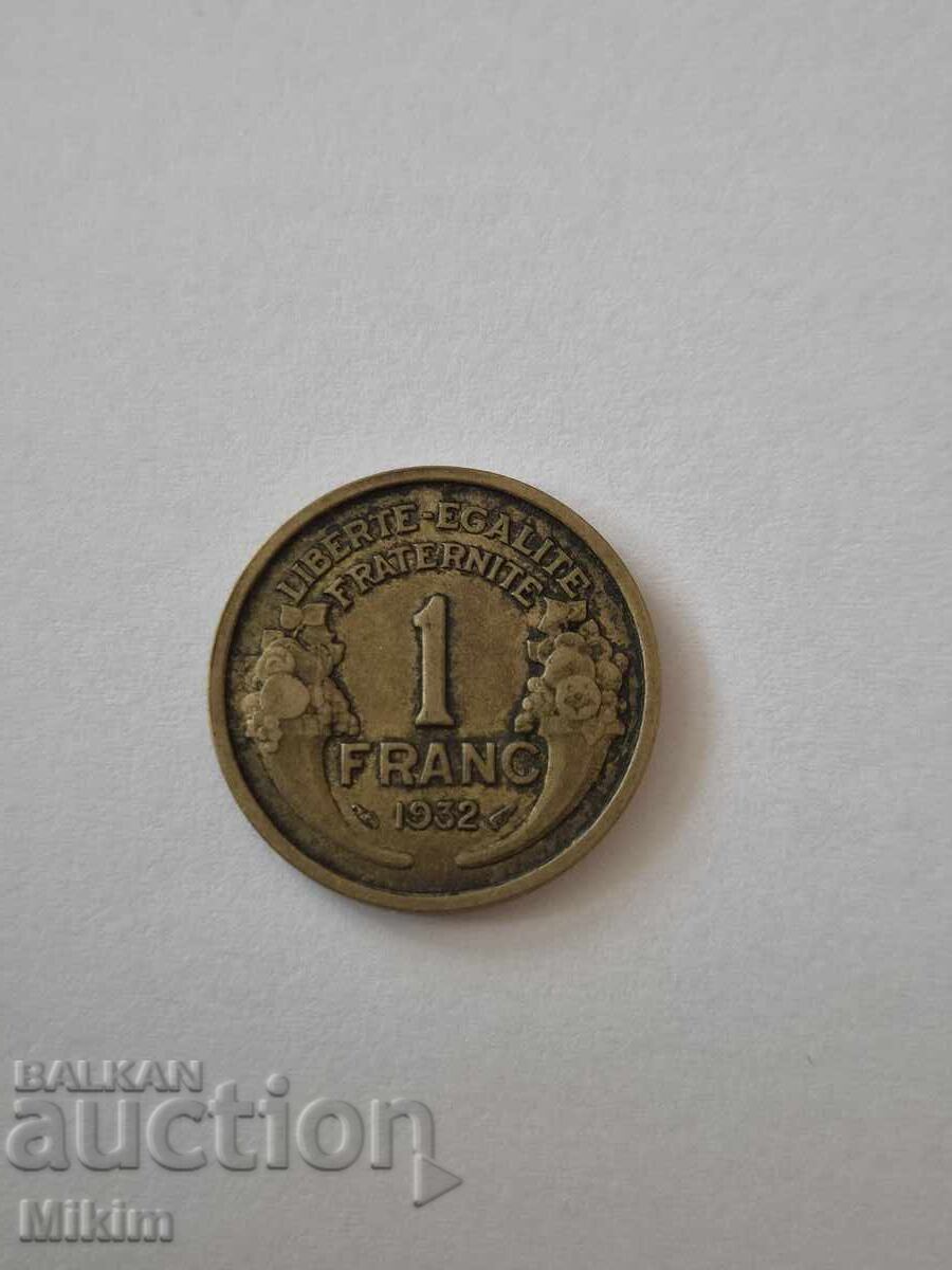 1 franc coin 1932 France