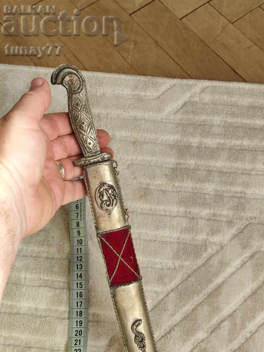 Knife/dagger in sheath, antique cutter - 6 Knife/dagger in sheath, antique cutter - 6