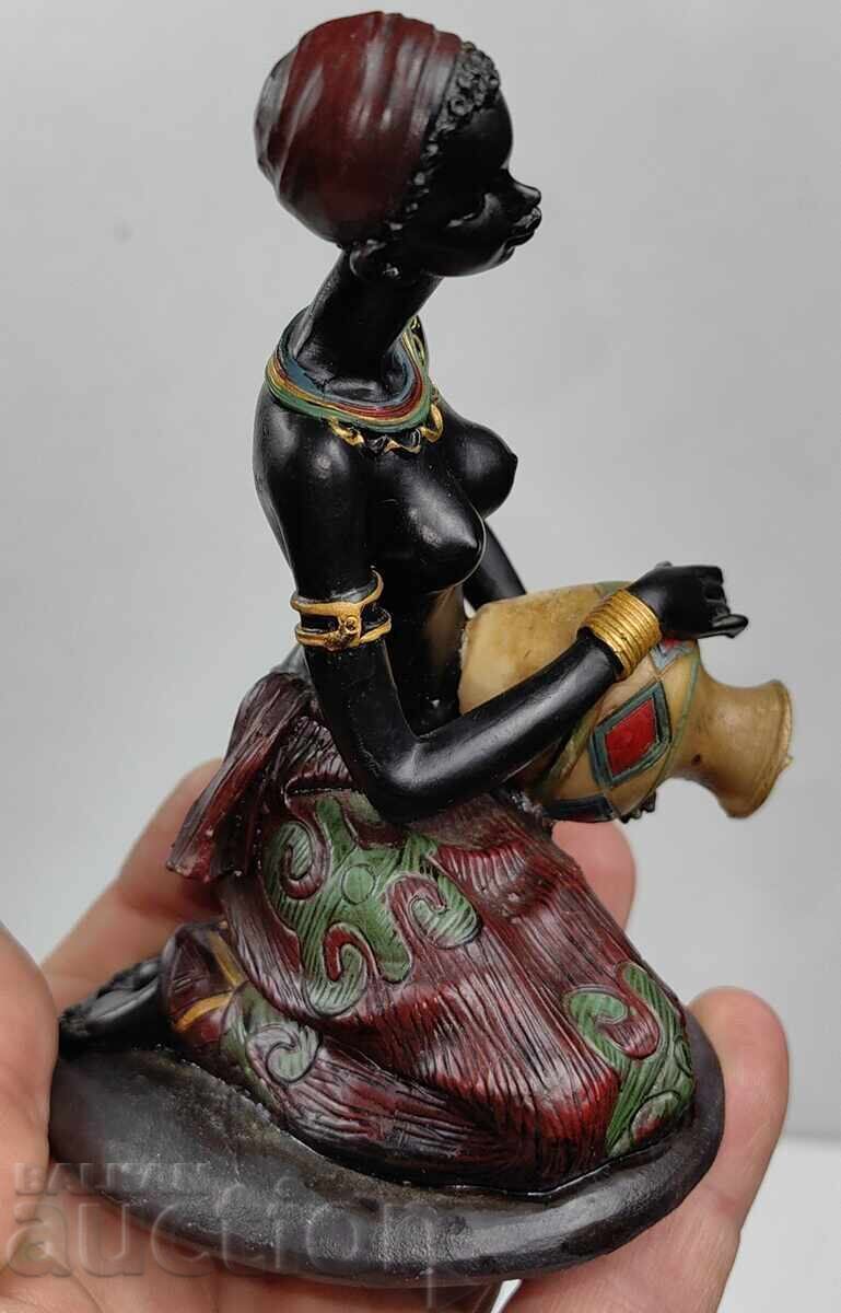 Auction  AFRICAN STATUETTE PLASTIC FIGURE WOMAN HEALTHY