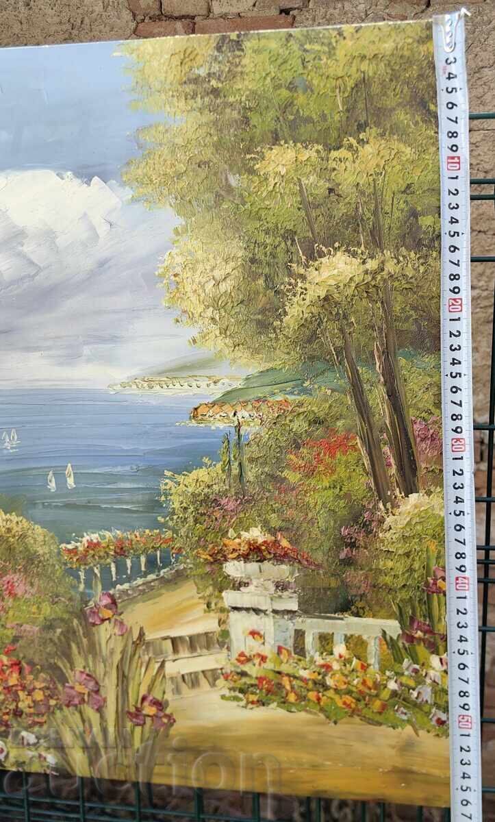 Delivery of SEA LANDSCAPE OIL PAINTING CANVAS OIL SUBFRAME