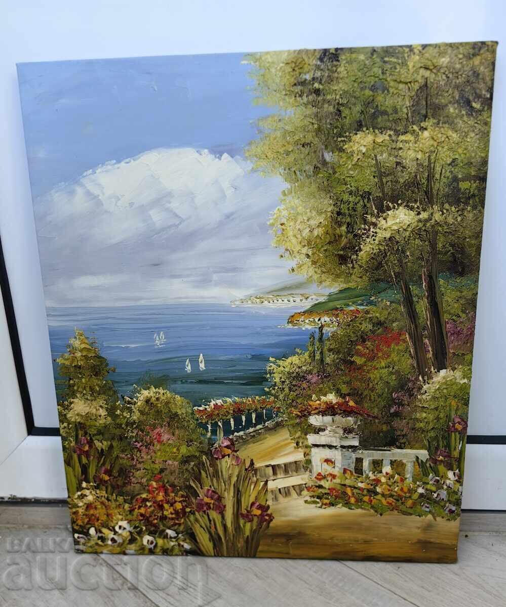 SEA LANDSCAPE OIL PAINTING CANVAS OIL SUBFRAME