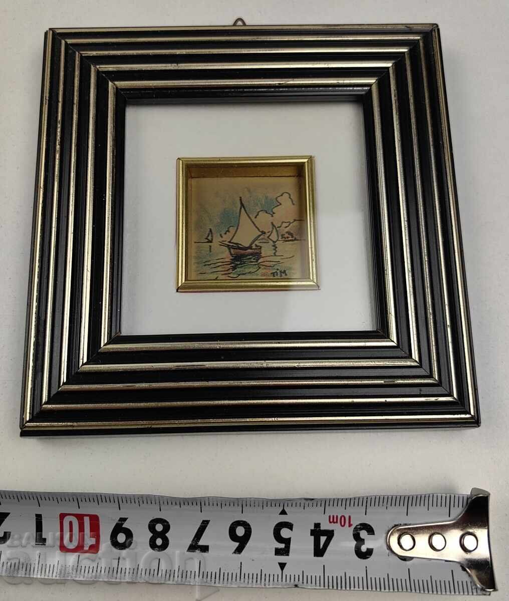 PAINTING SEA BOAT LANDSCAPE REPRODUCTION FRAME - 5 PAINTING SEA BOAT LANDSCAPE REPRODUCTION FRAME - 5