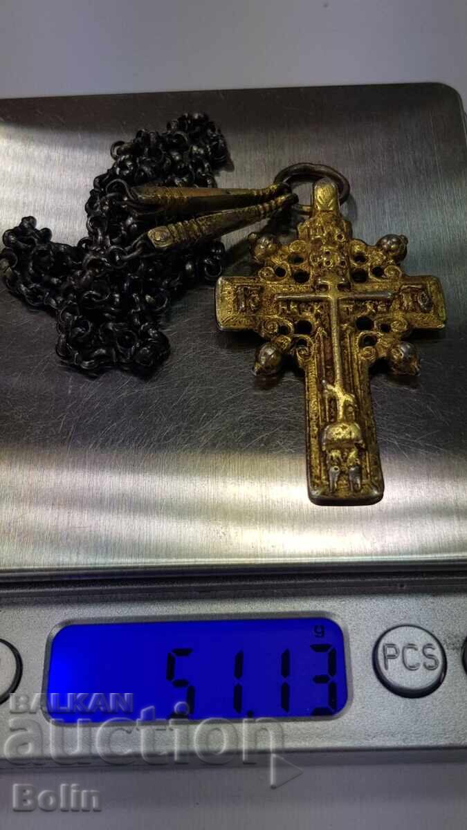Unique Russian Imperial Silver, Gilded Cross - 18th Century - 7 Unique Russian Imperial Silver, Gilded Cross - 18th Century - 7