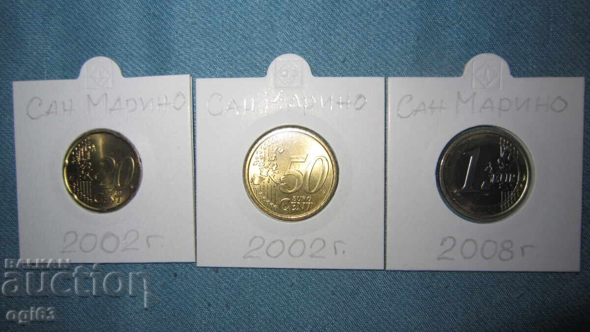 Lot de monede euro San Marino 2002