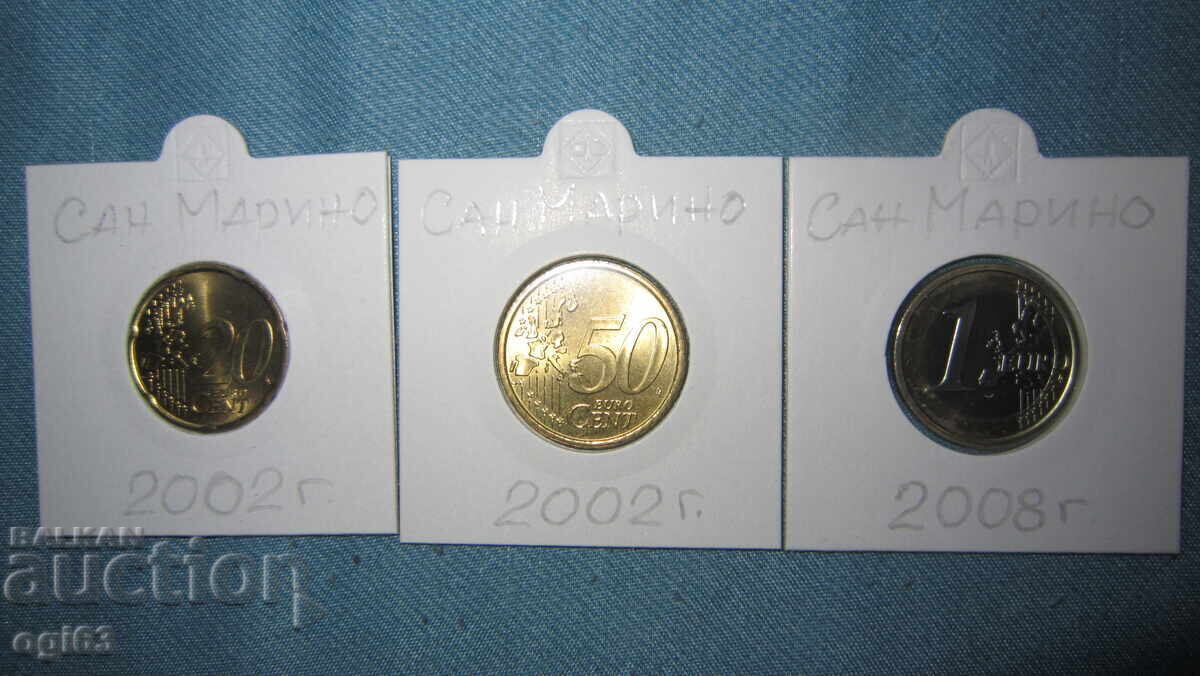 Παρτίδα κερμάτων ευρώ Αγίου Μαρίνου 2002