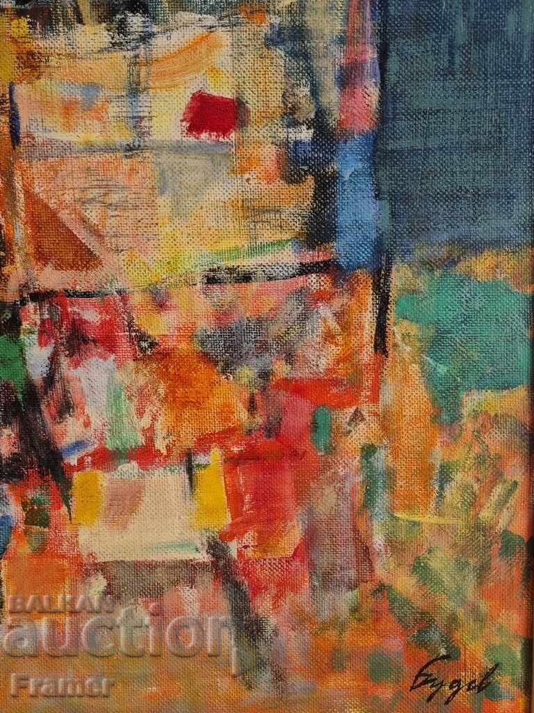 Rumen Budev Loc ritualic 1991 Tablou de un mare artist bulgar cu preț € 1490.00 | 2914.20 BGN
