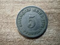 Germany - 5 Pfennig (1899) - A
