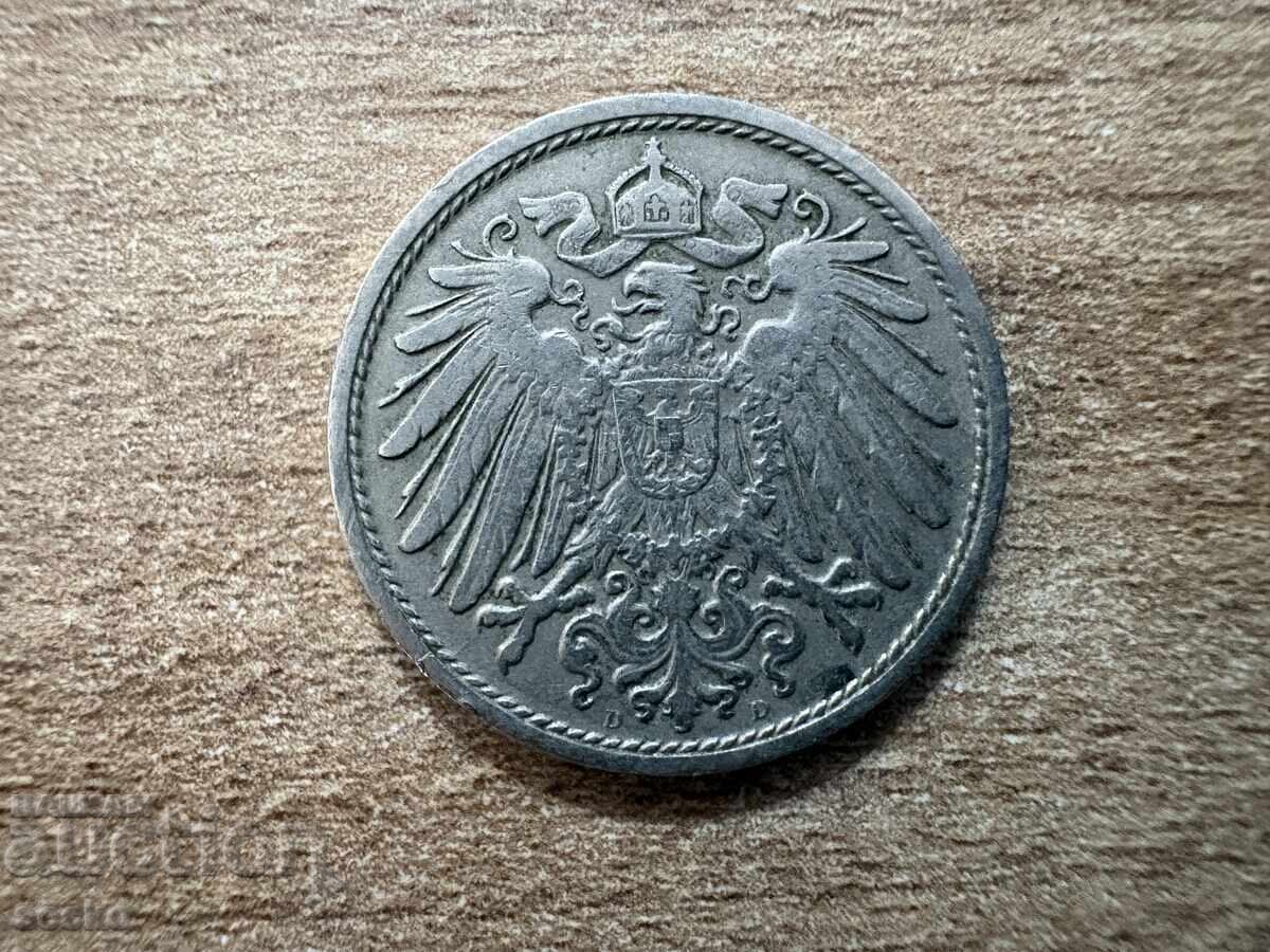 Germania - 10 pfennig (1906) - D cu preț € 0.35 | 0.68 BGN Germania - 10 pfennig (1906) - D cu preț € 0.35 | 0.68 BGN
