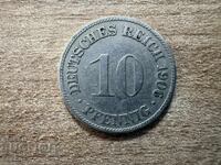 Germania - 10 pfennig (1906) - D