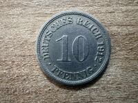 Germania - 10 pfennig (1912) - F