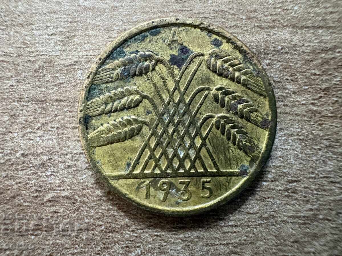 Germania - 10 reichspfennig (1935) - A cu preț € 0.30 | 0.59 BGN