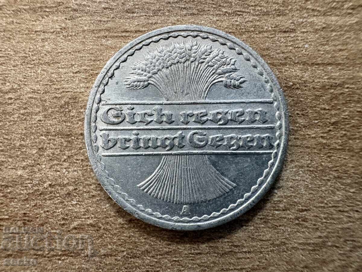 Γερμανία - 50 πφένιγκ (1921) - A με τιμή € 0.35 | 0.68 BGN