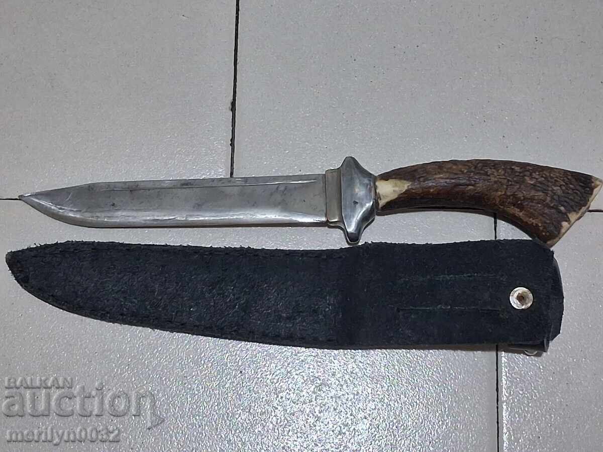 Κυνηγετικό μαχαίρι με λαβή από ελαφοκέρατο - 5
