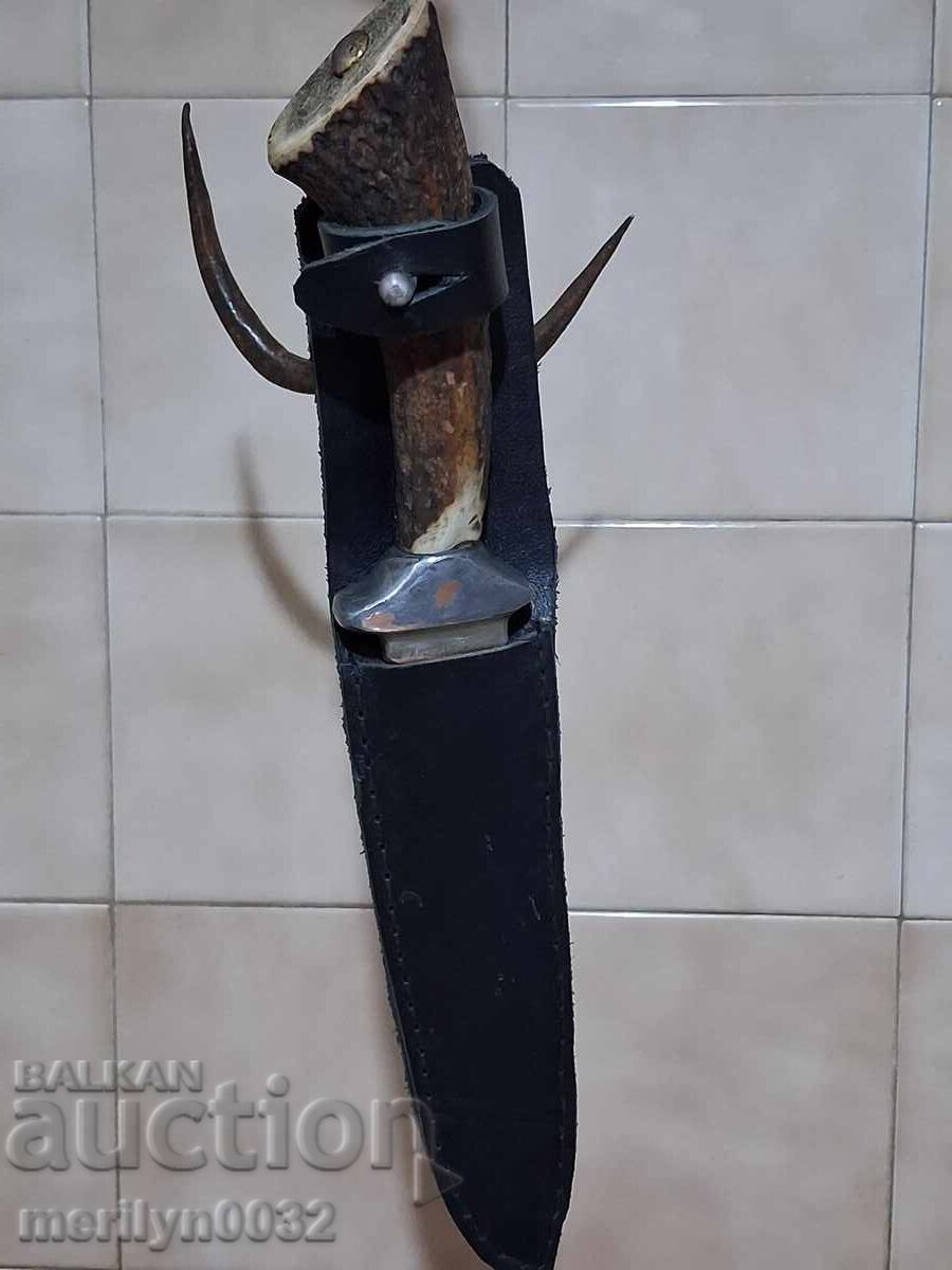 Κυνηγετικό μαχαίρι με λαβή από ελαφοκέρατο - 7