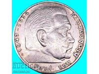 5 μάρκα 1935 Γερμανία Τρίτο Ράιχ ασήμι
