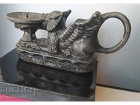 Sfeșnic RETRO cu statuetă de Grifon înaripat - URSS