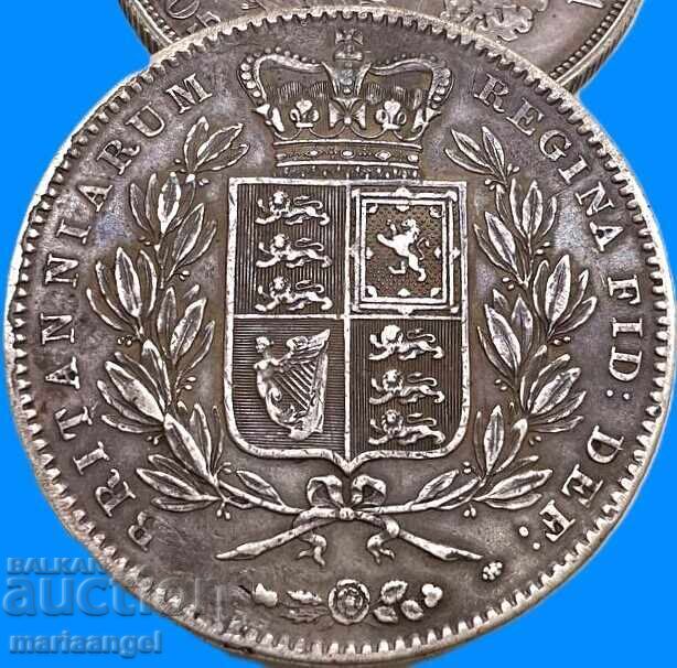 Livrarea Marea Britanie 1 coroană 1847 Taler 28,08 g argint - rară