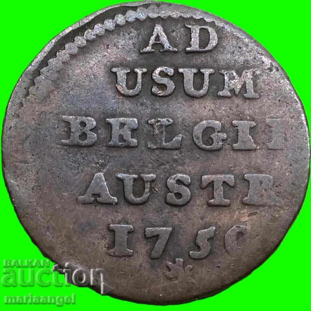 Austrian Netherlands 1750 1 Liard Maria Theresa - rare!