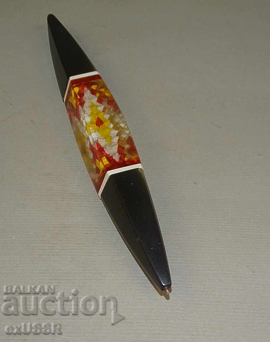 Vintage plexiglass pen ballpoint pen No. 2