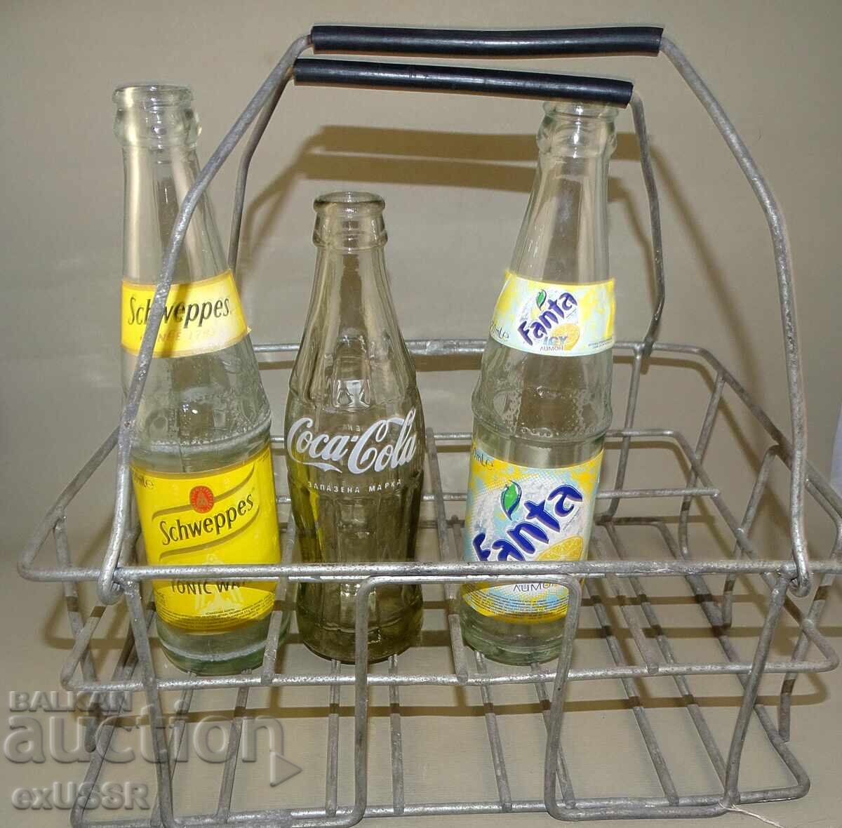 Auction Old metal Coca-Cola bottle crate basket Auction Old metal Coca-Cola bottle crate basket