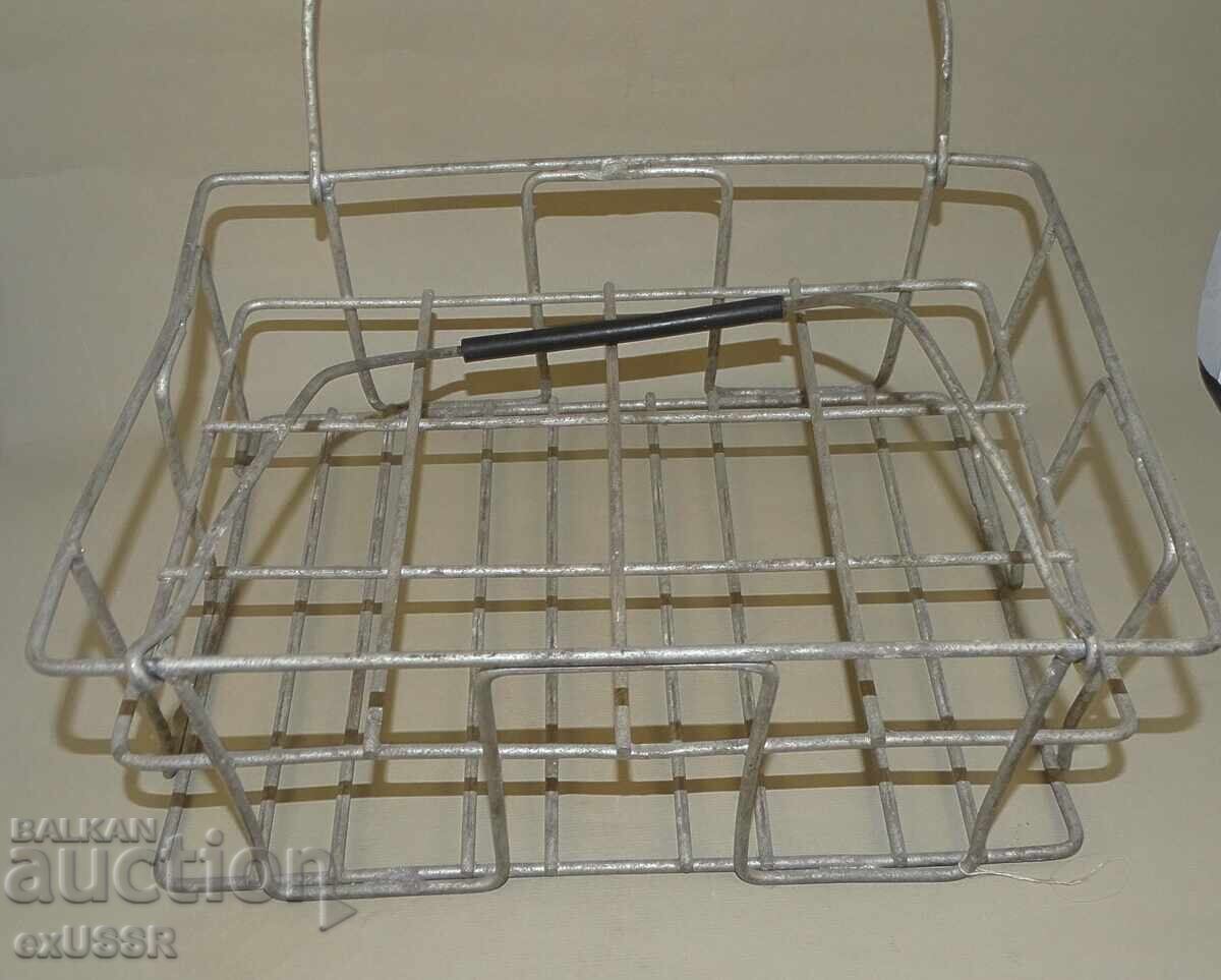 Delivery of Old metal Coca-Cola bottle crate basket Delivery of Old metal Coca-Cola bottle crate basket