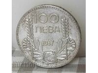 100 ЛЕВА 1937 г / ЦАР БОРИС III