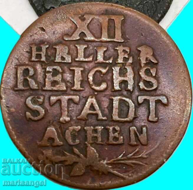 Γερμανία 12 Heller 1792 Χαλκός Άαχεν με τιμή € 26.00 | 50.85 BGN