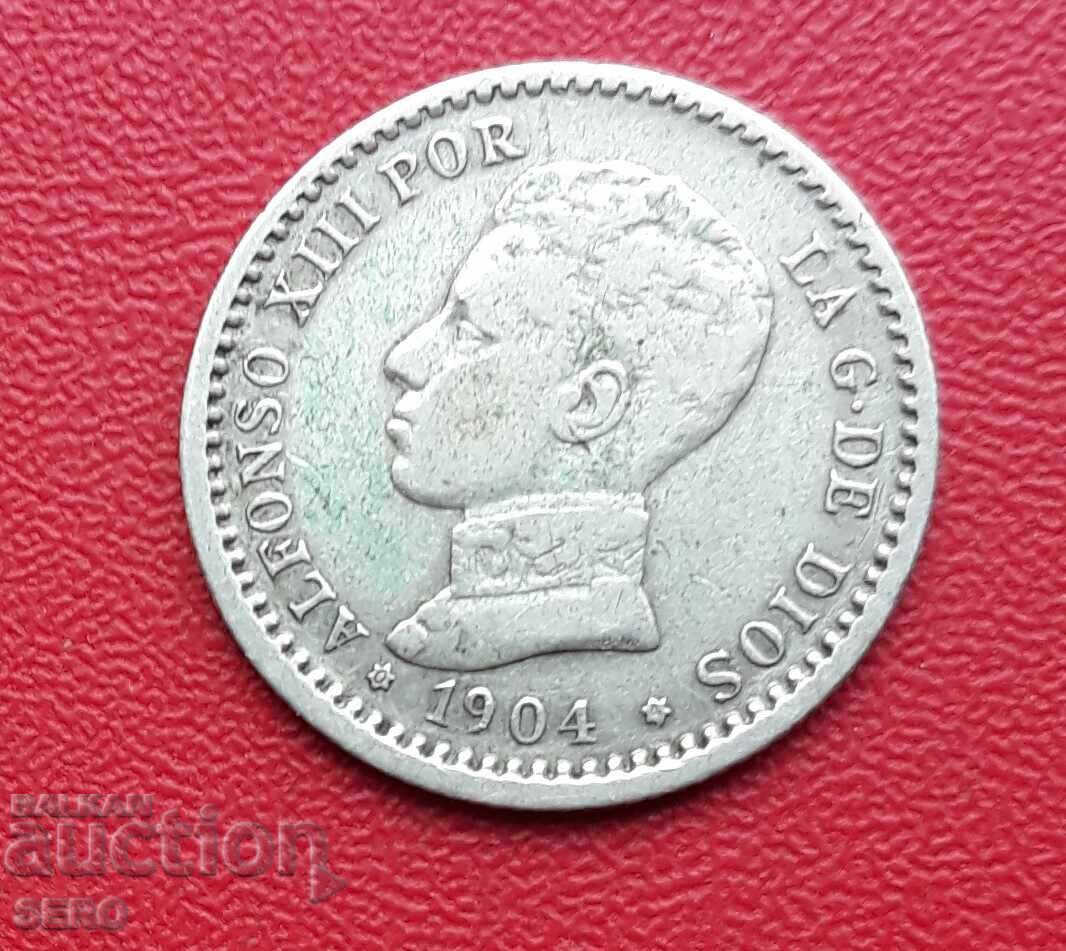 Ισπανία-50 λεπτά 1904-ασημένιο με τιμή € 4.51 | 8.82 BGN