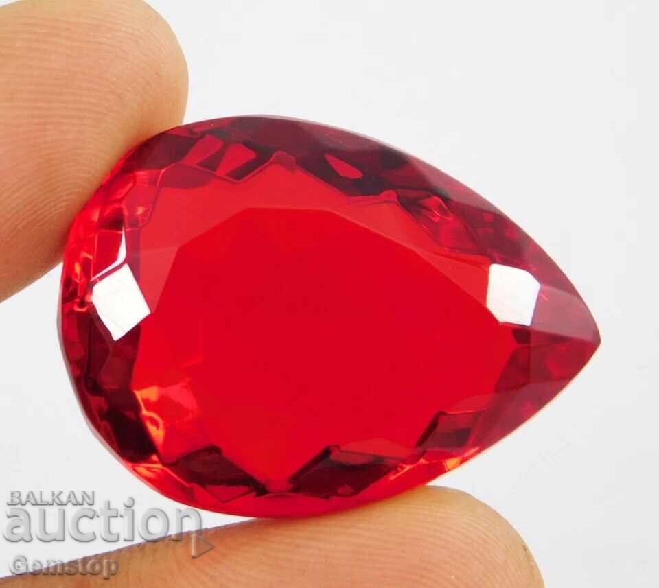 Delivery of NO RESERVE! 61.40 ct natural pear-shaped topaz with OMGTL cert from 1c!
