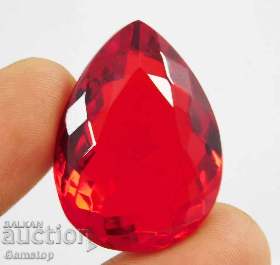 NO RESERVE! 61.40 ct natural pear-shaped topaz with OMGTL cert from 1c! - 5