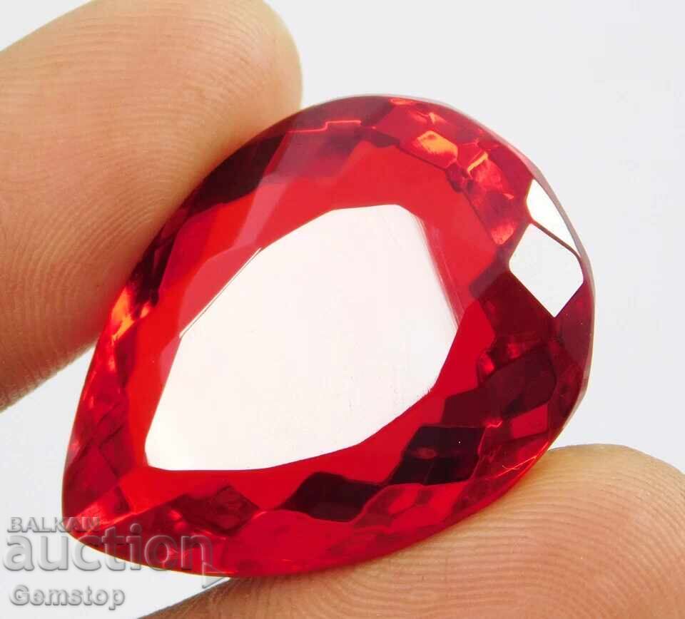 NO RESERVE! 61.40 ct natural pear-shaped topaz with OMGTL cert from 1c!
