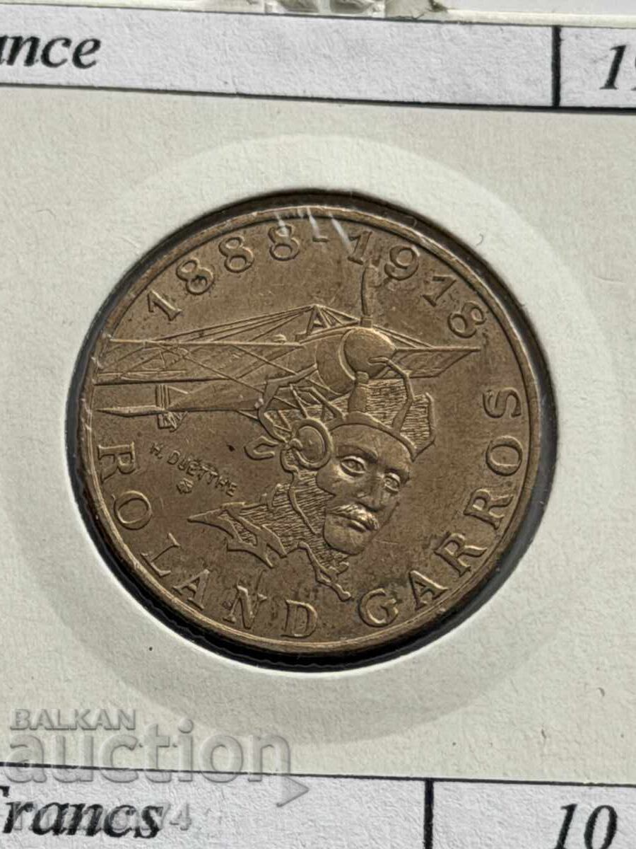 10 Francs 1988 France Roland Garros with price € 3.00 | 5.87 BGN