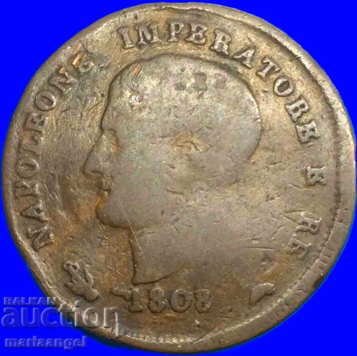 Napoleon 3 centesimo 1808 V - Venice Lombardy - 6