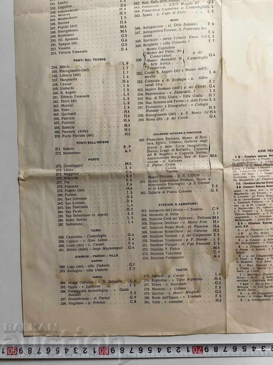 HARTĂ MARE A ROMEI DIN TIMPUL LUI MUSSOLINI AL DOILEA RĂZBOI MONDIAL - 6 HARTĂ MARE A ROMEI DIN TIMPUL LUI MUSSOLINI AL DOILEA RĂZBOI MONDIAL - 6