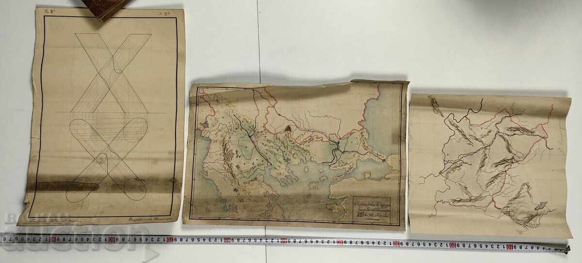 1895 ДИМИТЪР СПИРИДОНОВ ЛОТ КАРТА ТУРЦИЯ БЪЛГАРИЯ