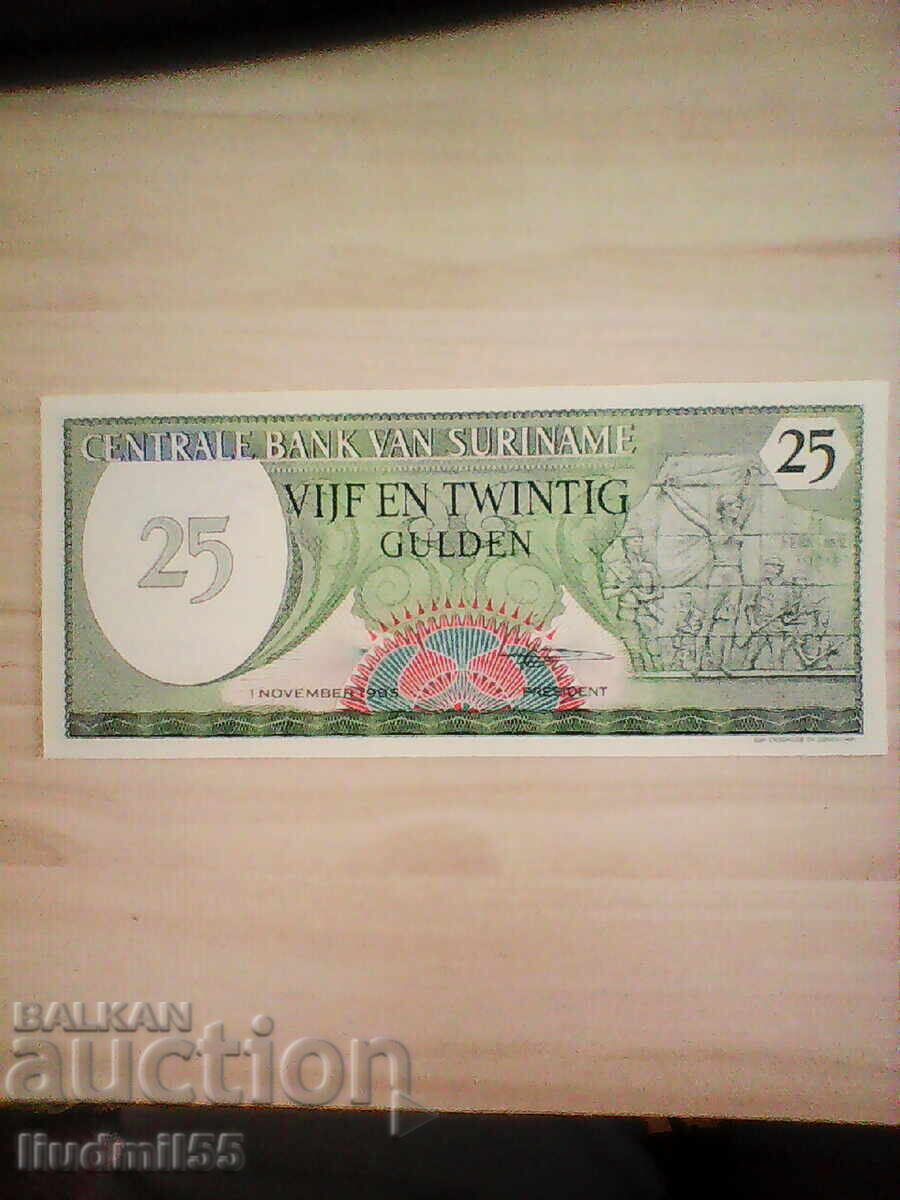 Suriname 25 Gulden 1985 - UNC Suriname 25 Gulden 1985 - UNC
