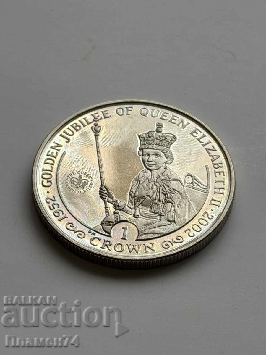 1 coroană 2002 Insula Man Elisabeta a II-a /cu glob și sceptru/ 1 coroană 2002 Insula Man Elisabeta a II-a /cu glob și sceptru/