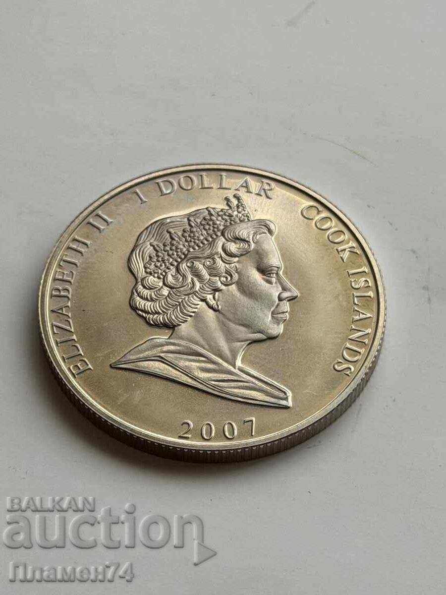 1 dolar 2007 Insulele Cook Elisabeta în rochie, Filip în costum cu preț € 32.00 | 62.59 BGN