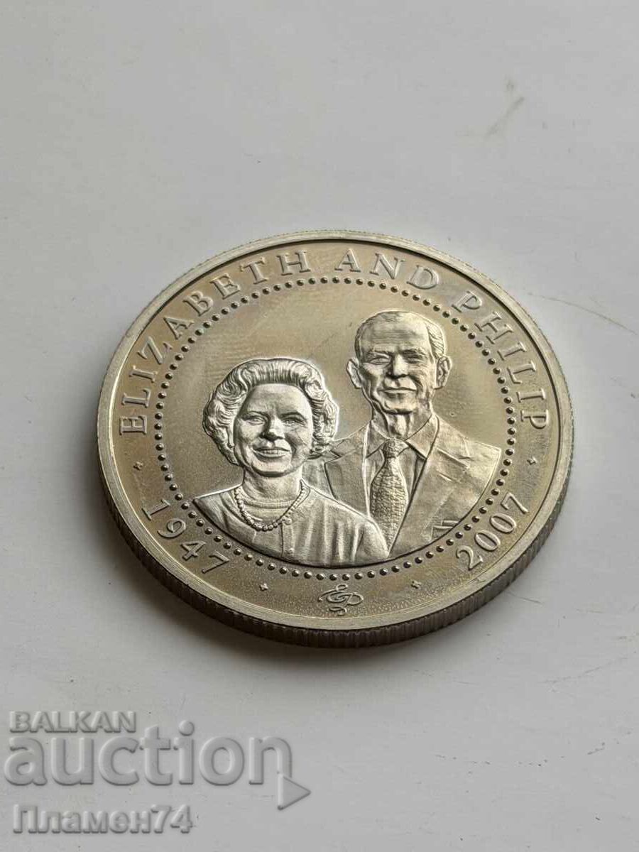 1 dolar 2007 Insulele Cook Elisabeta în rochie, Filip în costum