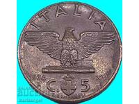 1938 5 centesimi Italia Vultur bronz