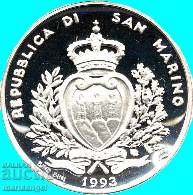 Сан Марино 1993 1000 лири 14.6г 835 проба сребро PROOF - 6