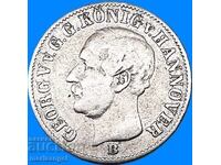 1/12 taler 1853 Germania Hanovra Georg argint - destul de rar