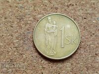Словакия 1 крона, 2002 г.