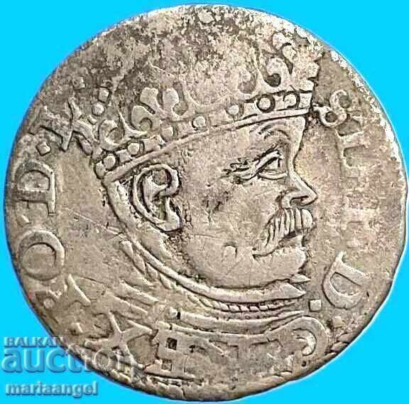3 Γρόσια 1585 Πολωνία Ρίγα Στέφαν Μπάτορι 1576-1586 ασήμι - 5