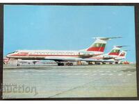 5921 Bulgaria postcard BGA Balkan airplane model TU-134 A