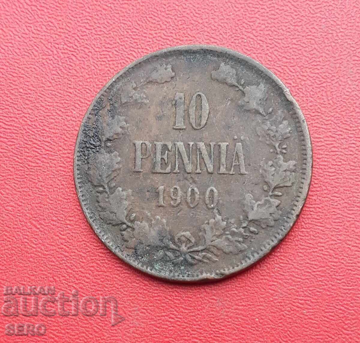 Russia / For Finland / 10 Penniä 1900 - Rare