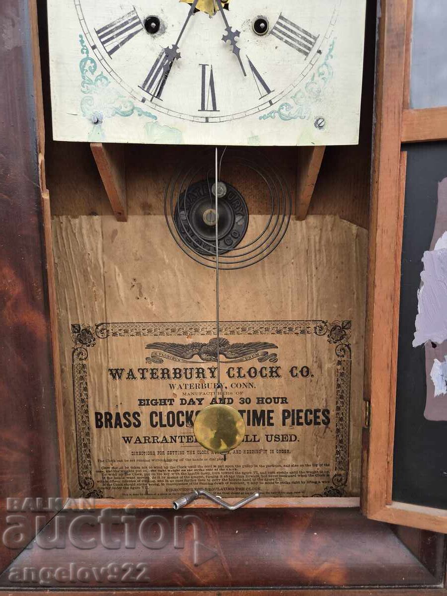 Доставка на Американски стенен часовник Waterbury Clock Co.