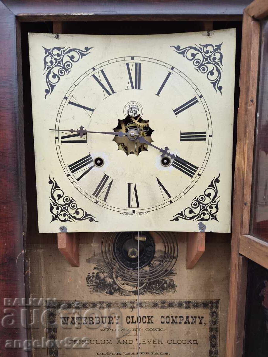 Аукцион Американски стенен часовник Waterbury Clock Co. Аукцион Американски стенен часовник Waterbury Clock Co.