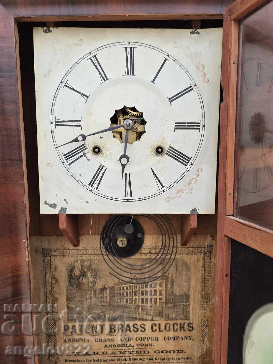 Delivery of American wall clock ANSONIA BRASS